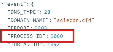 LimaCharlie DNS request from SecureLoad_test.exe to sciecdn.cfd